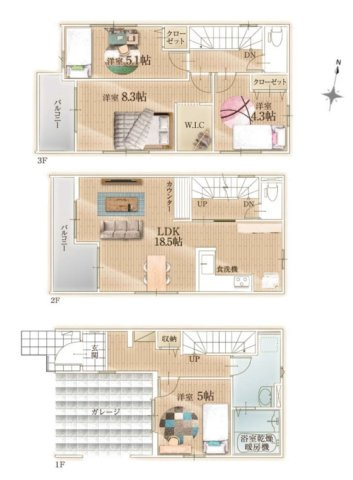 【間取り】 | 和光市新倉2丁目　新築分譲住宅　全1棟（成増店） | ※図面と現況が異なる場合は現況優先となります。