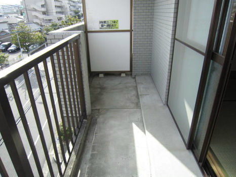 ヒルトンブルーのバルコニー