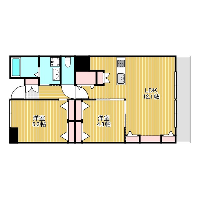 SUGAR　CUBESの間取り