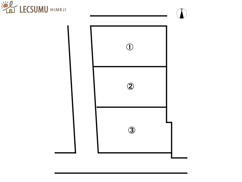 姫路市北平野４丁目／３区画の区画図
