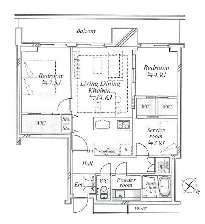 【間取り】 | リガーレ日本橋人形町
