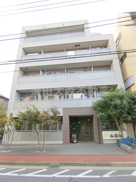 ZENの外観|2010年3月築　鉄骨造地上5階建て総戸数32戸オートロック宅配BOX付人気賃貸マンション
東京都大田区千鳥1丁目　東急池上線千鳥町駅徒歩3分、東急多摩川線武蔵新田駅徒歩10分