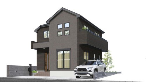 【GRAFARE　ZEH水準仕様】小平市上水新町５期の完成予想図|車種によりますがカースペースも2台分ございます。