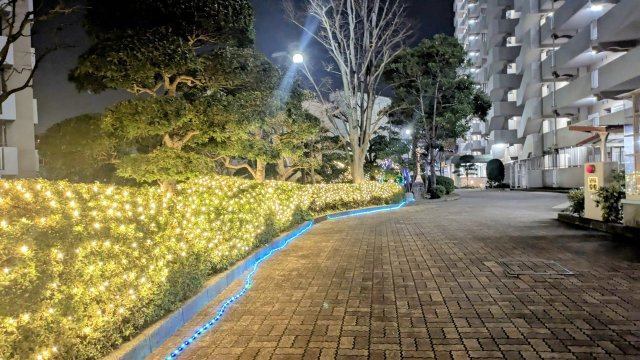 ファミールハイツ久留米弐番館の現況写真|毎年恒例のイルミネーションです。