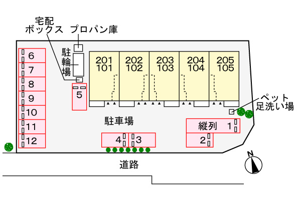 Ｌｕｎａ＆Ｌａ（ルナアンドラ）の区画図|駐車場