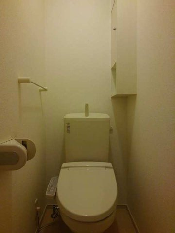 落ち着いた色調のトイレです