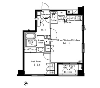 【間取り】 | パークアクシス六本木檜町公園