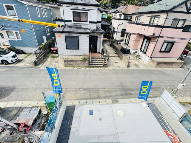 松戸市八ケ崎緑町新築戸建（八ケ崎緑町３期）の展望|バルコニーより道路側眺望