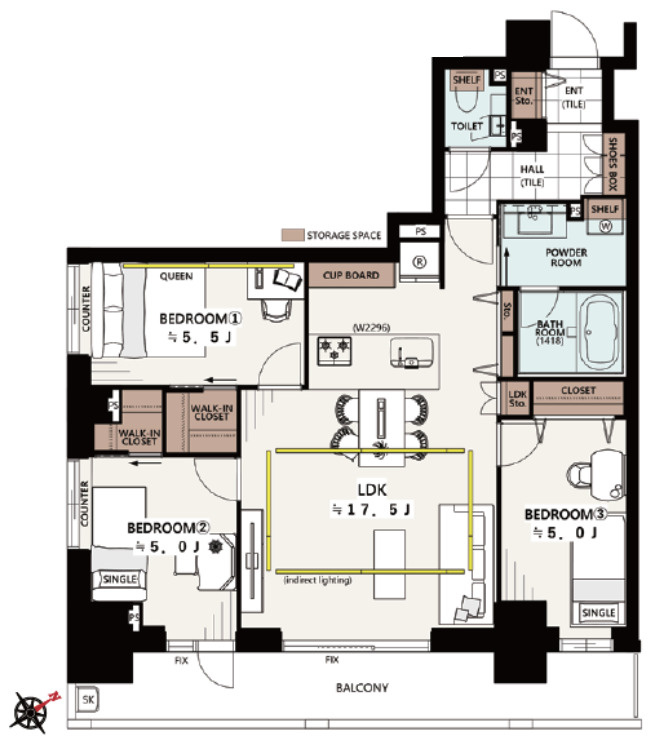 リリーベル門前仲町サーモスの間取り