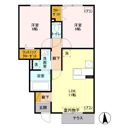 クリスタルコートの間取り