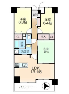 【間取り】 | ブリティッシュ・ティンバー泉佐野　中古マンション