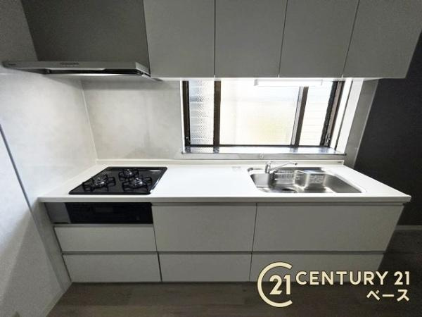 生駒市緑ケ丘　一戸建のキッチン|■現地撮影写真■収納力と使いやすさを追求したシステムキッチンです！