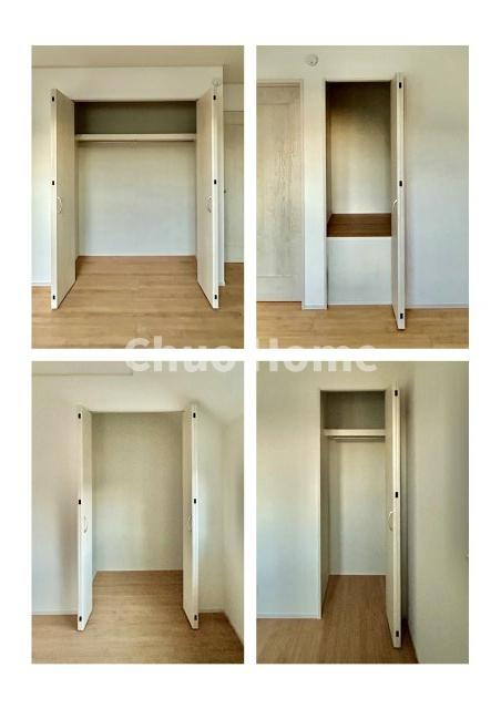 葛飾区東水元5丁目新築分譲住宅の収納|居室にはクローゼットを完備し、自由度の高い家具の配置が叶うシンプルな空間です。お子様の成長と必要になる子供部屋を与えるにはぴったりの間取りですね。