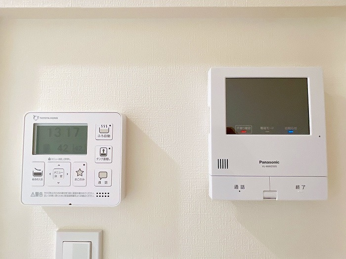 岡山市北区高松原古才 中古住宅の防犯設備|◆モニター付きインターホンで防犯面も安心です。