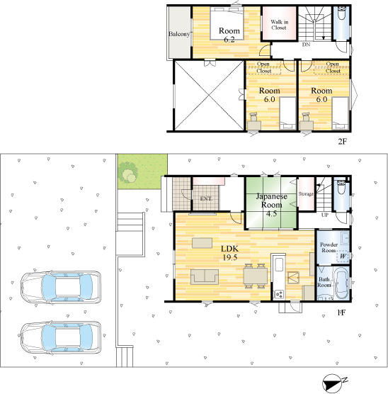 ONE HOUSE－ワンハウスー小倉南区企救丘3丁目　【小倉南区　新築戸建て】の間取り|ONE HOUSE－ワンハウスー小倉南区企救丘3丁目　【小倉南区　新築戸建て】