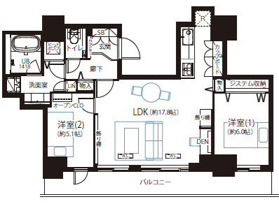パークタワー滝野川の間取り