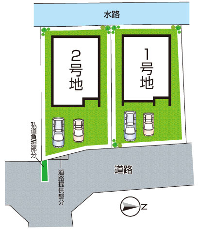 ★5(土)6(日)現地見学可能！★都市左京区修学院千万田町　全2邸の区画図|全２区画