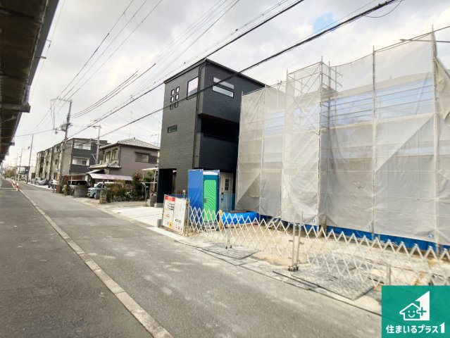 明石市魚住町西岡　第13期　新築一戸建ての前面道路含む現地写真|周辺は落ち着いた街並みの住宅地！子育てがしやすい住環境です！まだ未完成ですが、現地でしかわからない事もございます。是非一度ご覧ください。
