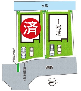 京都市左京区修学院千万田町　第1期　新築一戸建ての区画図|全２区画