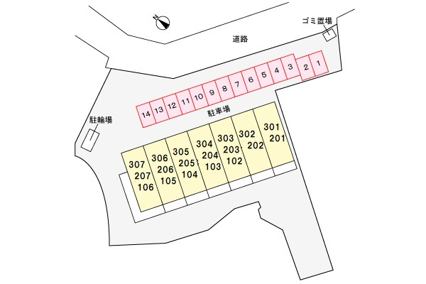 川崎市麻生区黒川の賃貸マンションの区画図