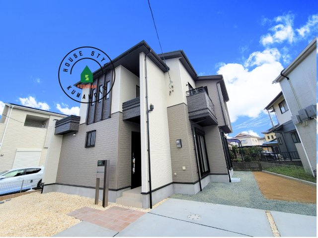 合志市須屋第15-2棟(2号棟)の外観|デザイン性のある外観です。