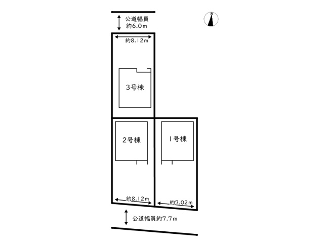 【区画図】 | 姫路市網干区津市場／全3棟