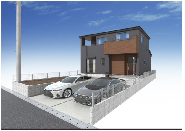 茅ヶ崎市下寺尾　新築戸建の外観パース