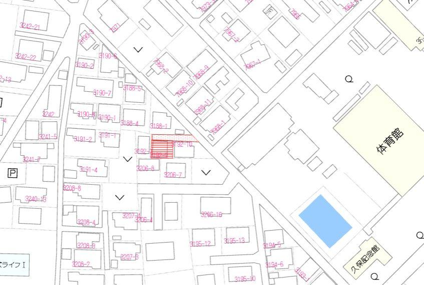 都城市蓑原町の売地の土地図