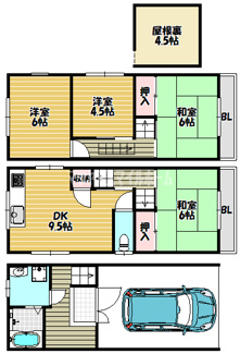 【間取り】 | 野崎1丁目戸建