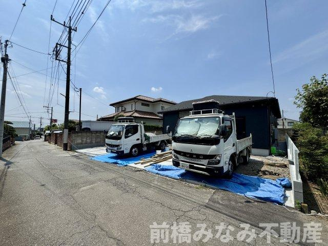 前橋市上泉町　限定1棟　ブルーミングガーデン　新築建売の前面道路含む現地写真|前面道路含む現地写真です