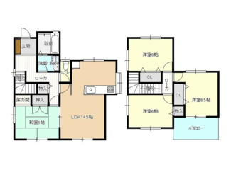 【間取り】 | 揖斐郡大野町リフォーム済み中古住宅築30年！お車並列2台可能！リビングエアコン付き！4LDK！ | 揖斐郡大野町リフォーム済み中古住宅築30年！お車並列2台可能！リビングエアコン付き！4LDK！