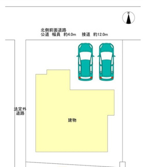 【区画図】 | 揖斐郡大野町リフォーム済み中古住宅築30年！お車並列2台可能！リビングエアコン付き！4LDK！ | 揖斐郡大野町リフォーム済み中古住宅築30年！お車並列2台可能！リビングエアコン付き！4LDK！