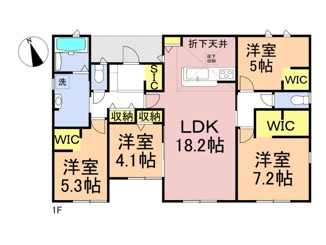 リーブルガーデン　本巣市下真桑第2　全3区画分譲の間取り|■2号棟　■ヤマダ不動産　株式会社リライフ　
■夢のマイホーム購入をフルサポートします！