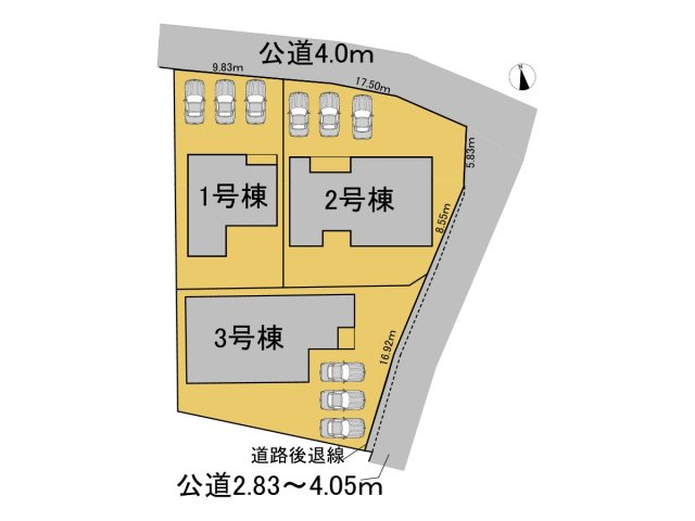 リーブルガーデン　本巣市下真桑第2　全3区画分譲の区画図|■区画図
■YAMADA電機の　ヤマダ不動産　株式会社リライフ　
いつでもお問合わせ下さい。