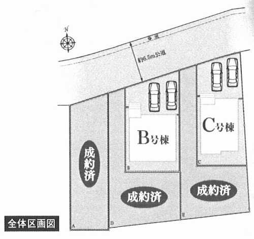 綾瀬市深谷中6丁目　新築戸建て　D号棟の区画図