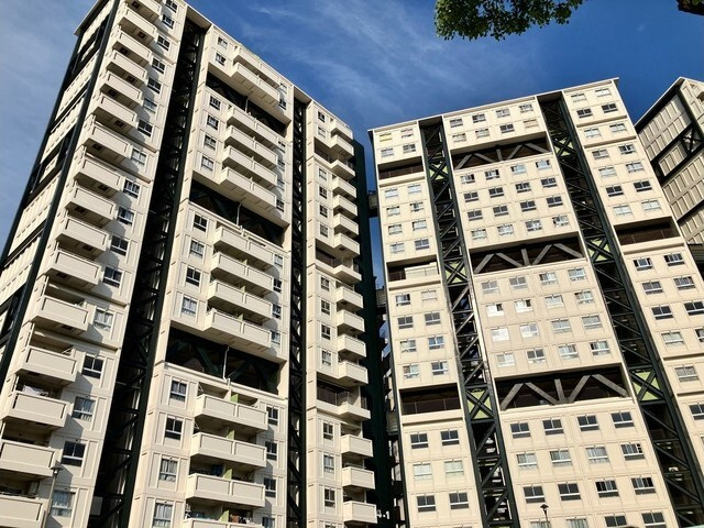 芦屋浜高層（若葉）1号棟の外観パース