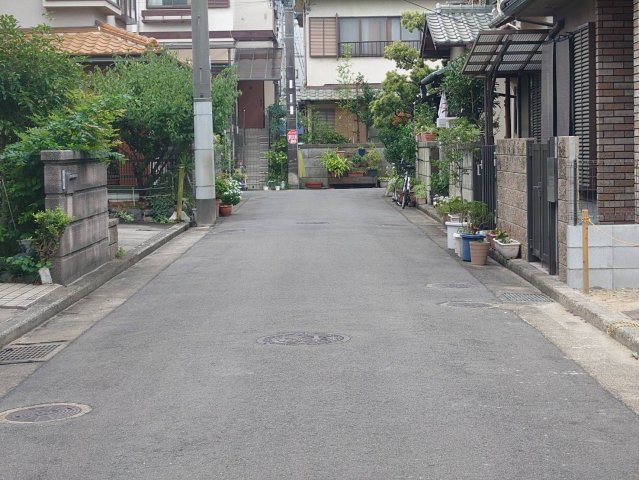 【前面道路含む現地写真】 | 八尾市渋川町6丁目土地　安中小学校区　ＪＲ久宝寺駅