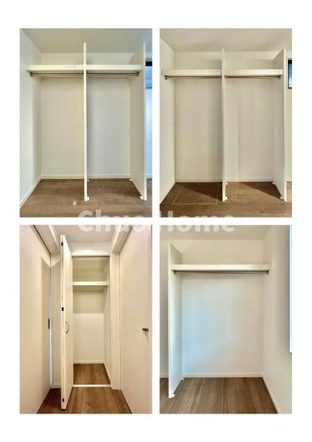 荒川区町屋3中古住宅の収納|居室にはクローゼットを完備し、自由度の高い家具の配置が叶うシンプルな空間です。お子様の成長と必要になる子供部屋を与えるにはぴったりの間取りですね。
