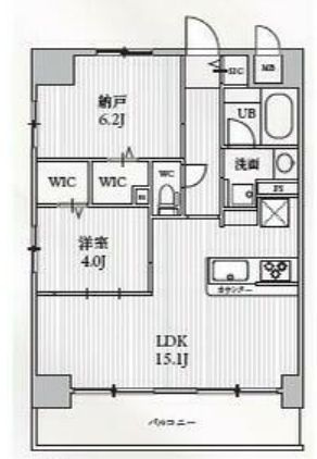 さいたま市浦和区仲町４丁目の賃貸マンションの間取り