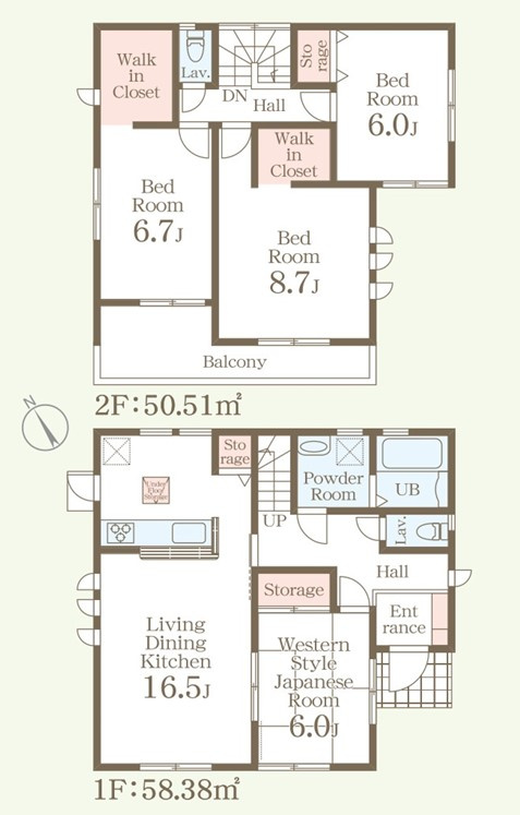 リーブルガーデン宇都宮駒生町第25　1号棟の前面道路含む現地写真|前面道路は6ｍあり駐車の際も安心です◎