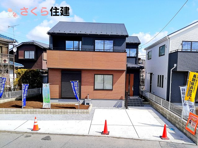 リーブルガーデン宇都宮駒生町第25　1号棟の前面道路含む現地写真|駐車場は最大3台駐車が可能です◎