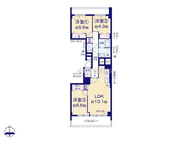 シーアイマンション桜上水の間取り