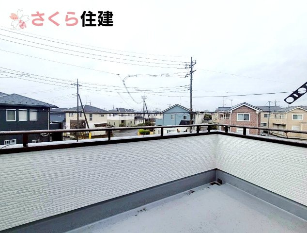 リーブルガーデン宇都宮駒生町第25　2号棟のバルコニー|広々としたバルコニー