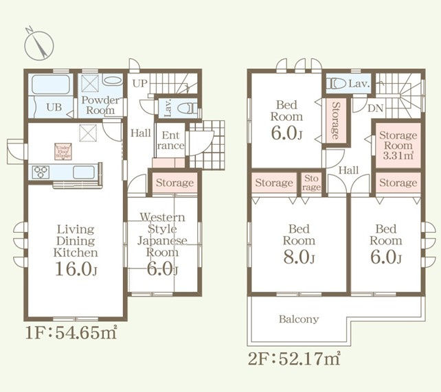 リーブルガーデン宇都宮駒生町第25　2号棟の外観|駐車場は最大3台駐車が可能です◎