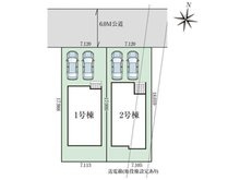 売新築戸建　中央区萩丘四丁目の区画図