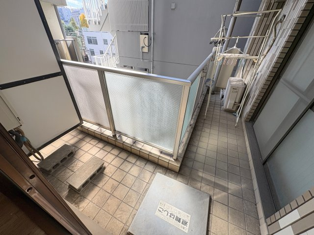 城北ハイツのバルコニー