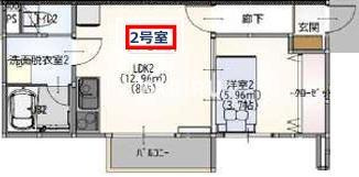 Ｓ　Ａｐｔ．門真城垣町の間取り