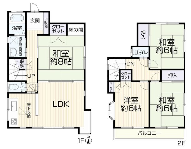 あきる野市二宮東２丁目の中古一戸建の間取り