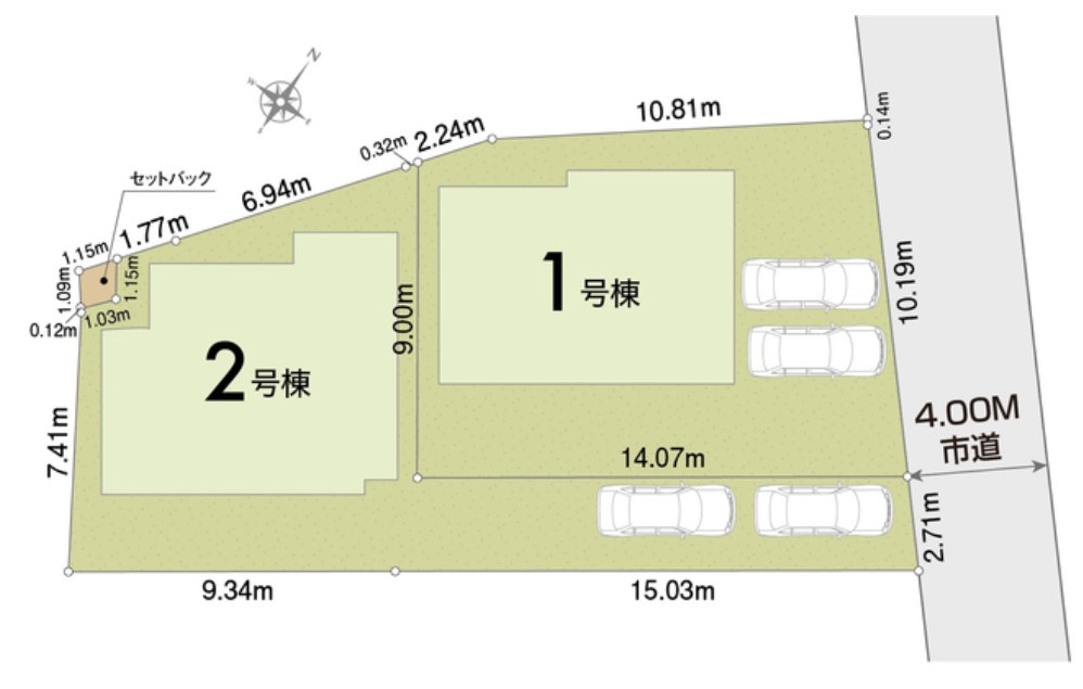 八王子市　長房町　新築一戸建て　２４ー１期の区画図|～全2棟の新築一戸建てが誕生～