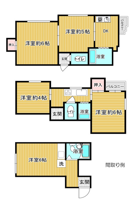 ナチュラルタウンＥ棟の間取り